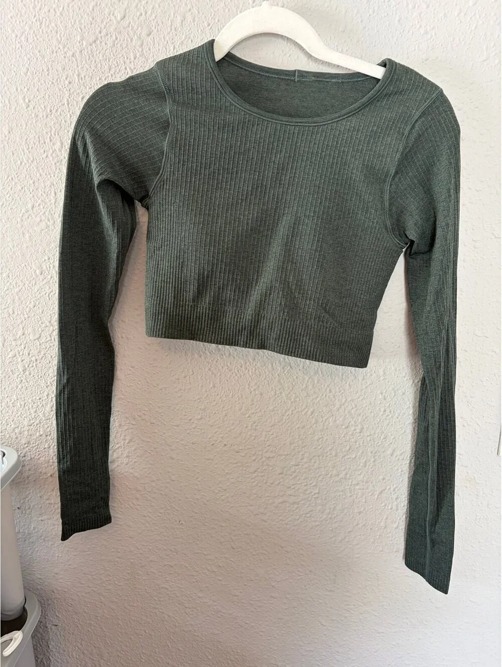 Lululemon Ebb To Street Long Sleeve Cropped Smoked Spruce size 4. $88 retail. Li
